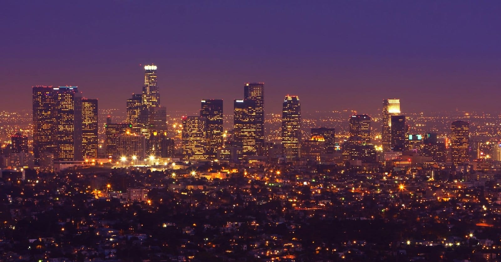 Los Angeles, Urban City at Sunset