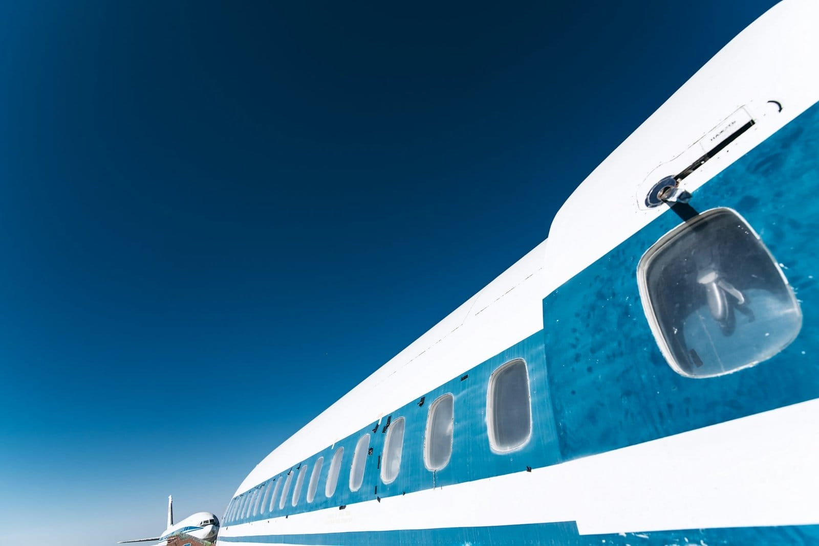 Side view of airplane