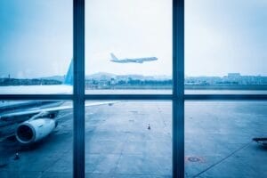airport window scene