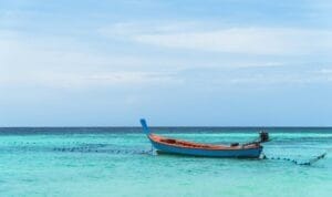 Traditional boat on the sea for tourism in summer season