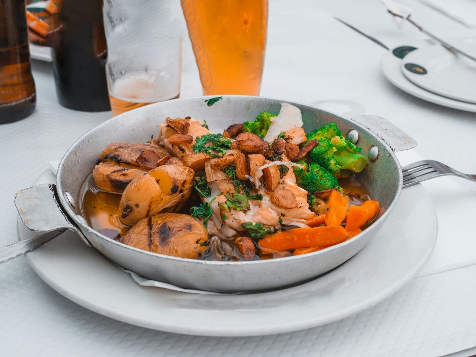 Traditional Portuguese food Polvo a Lagareiro