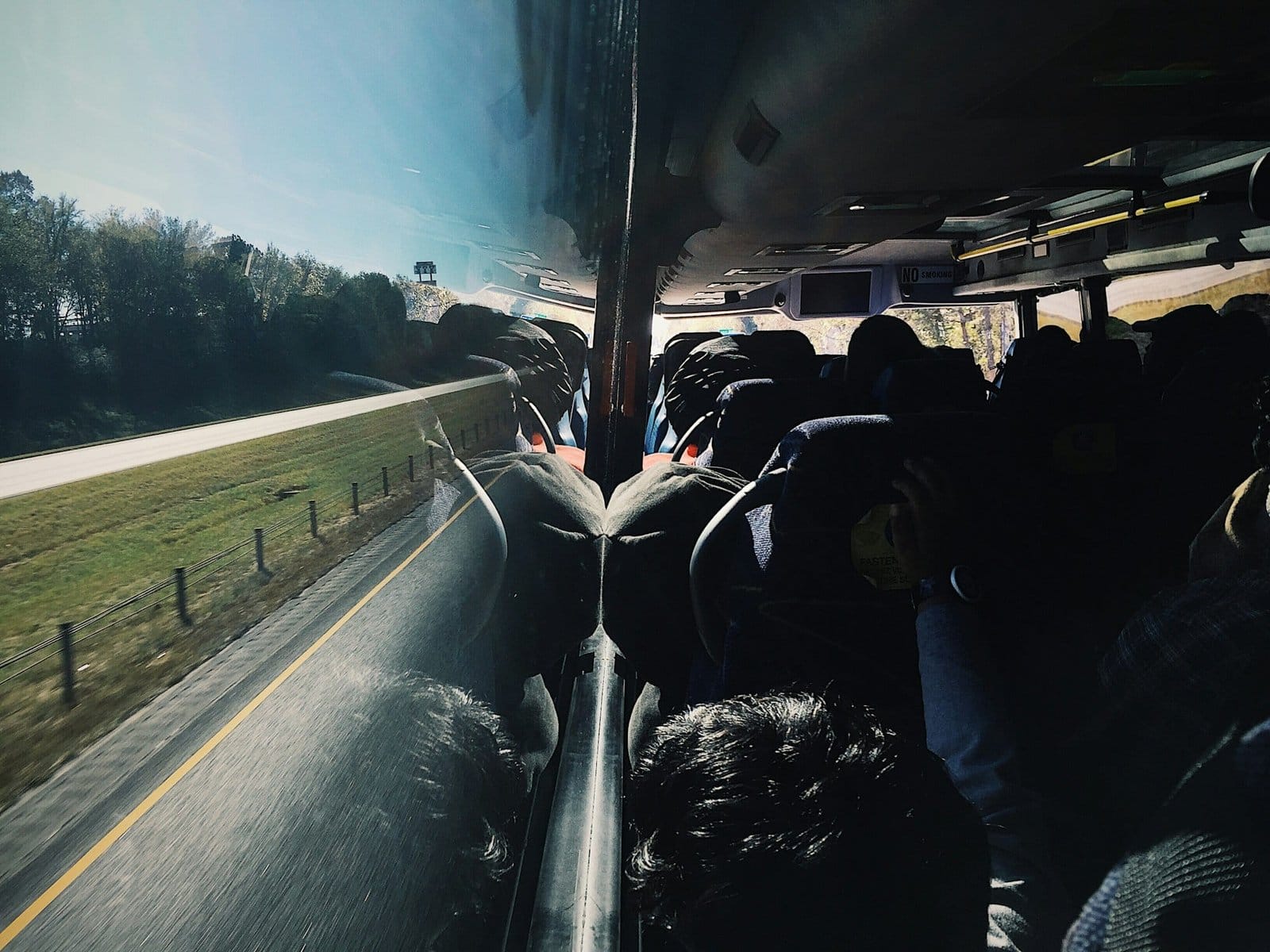 People traveling in bus