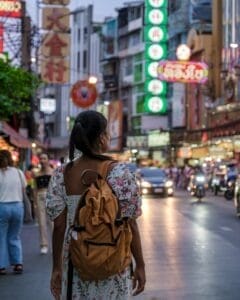 China town Bangkok Thailand, colroful streets of China Town Bangkok