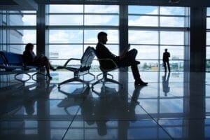 Reading in airport