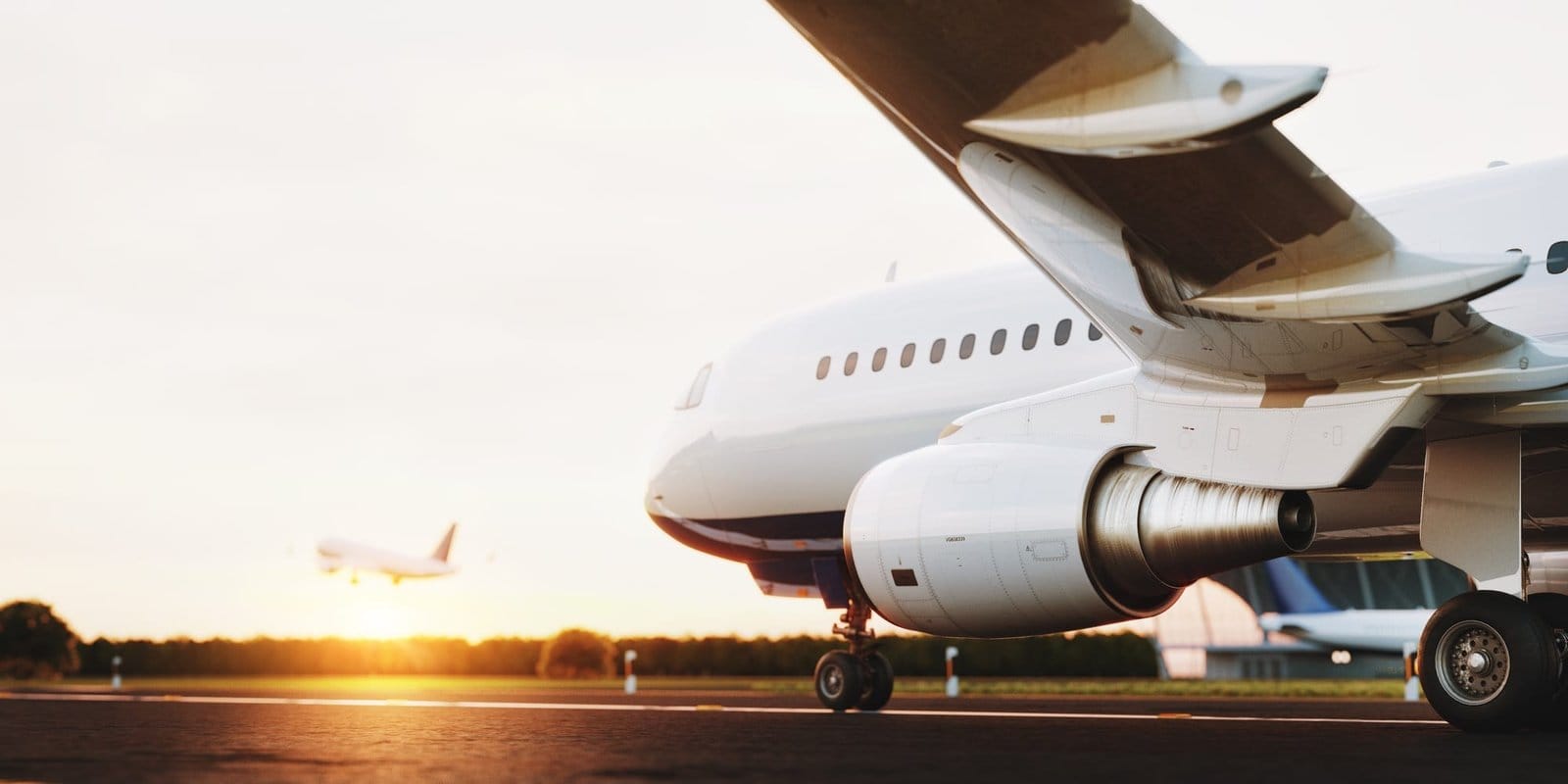 White commercial airplane