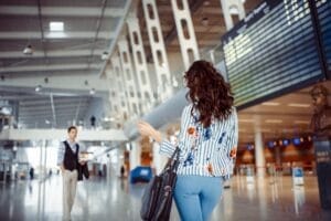 Young woman at the airport