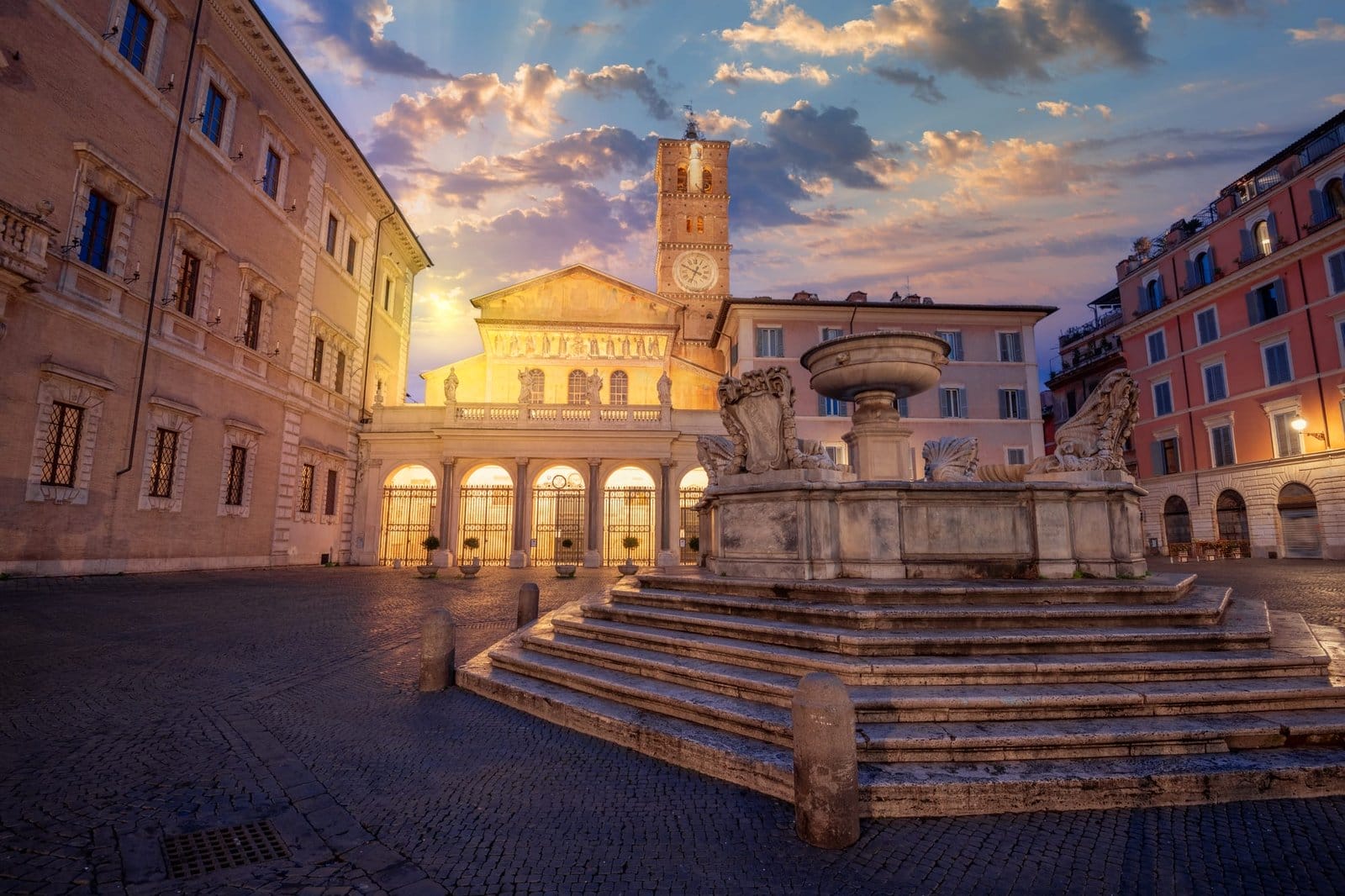 Basilica of Our Lady in Trastevere in Rome Italy