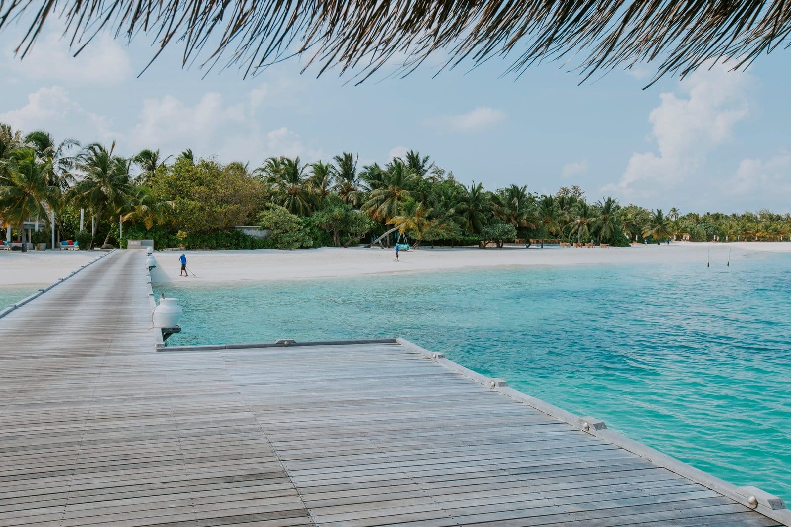 Beach scene in Maldives vacation