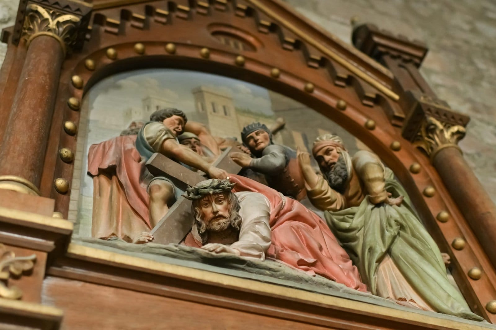 Jesus Christ being led to the crucifixion