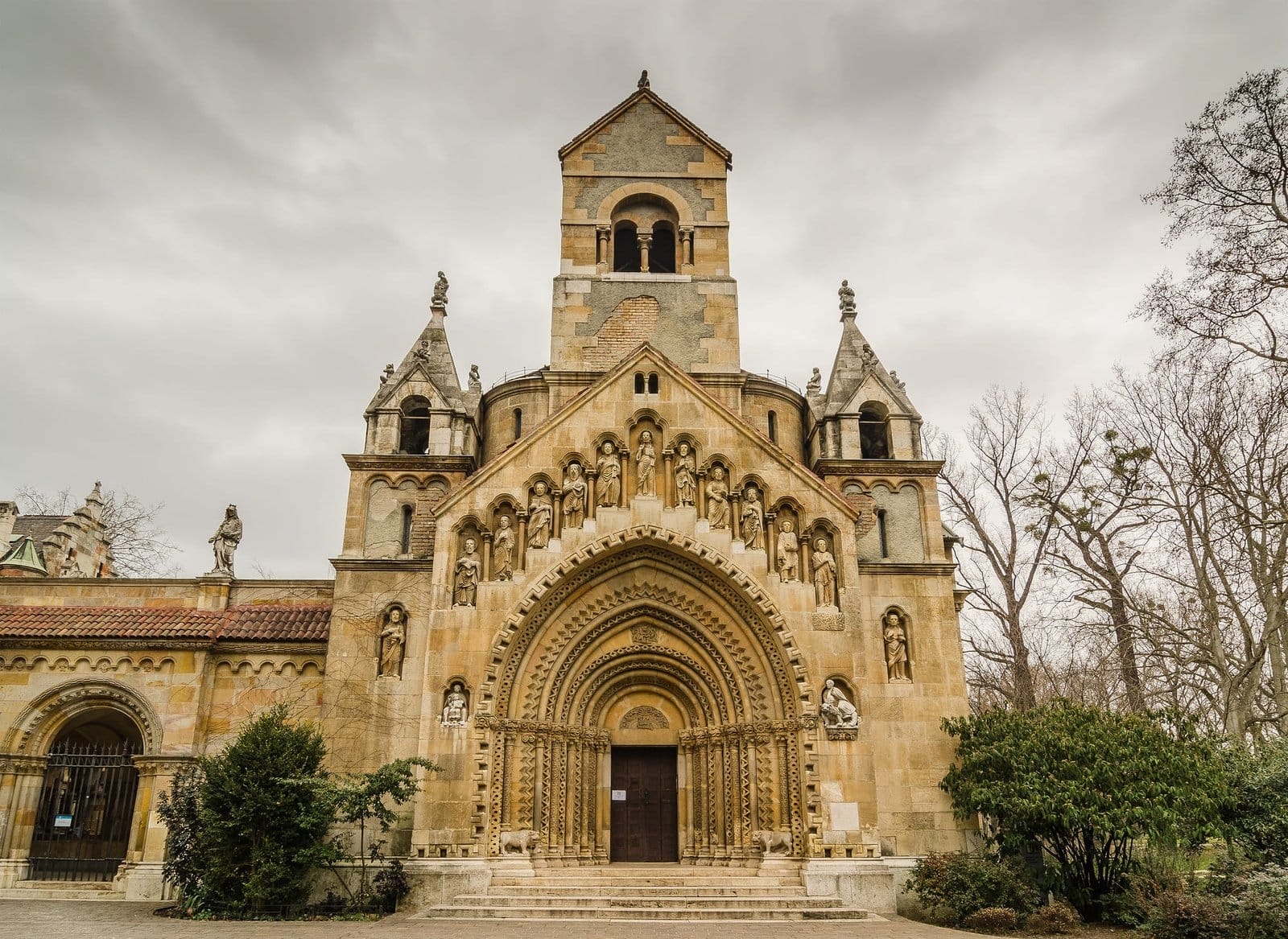 The Chapel of Jak in Vajdahunyad Castle. Budapest, Hungary.
