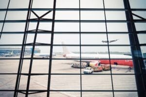 airport window scene