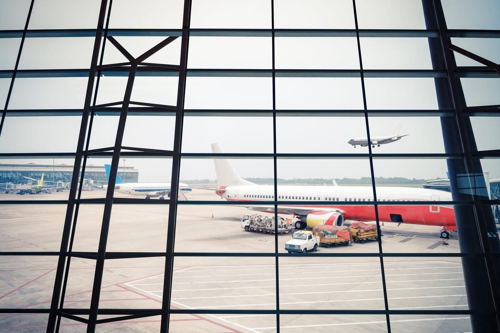 airport window scene