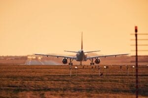Airplane ready for take off
