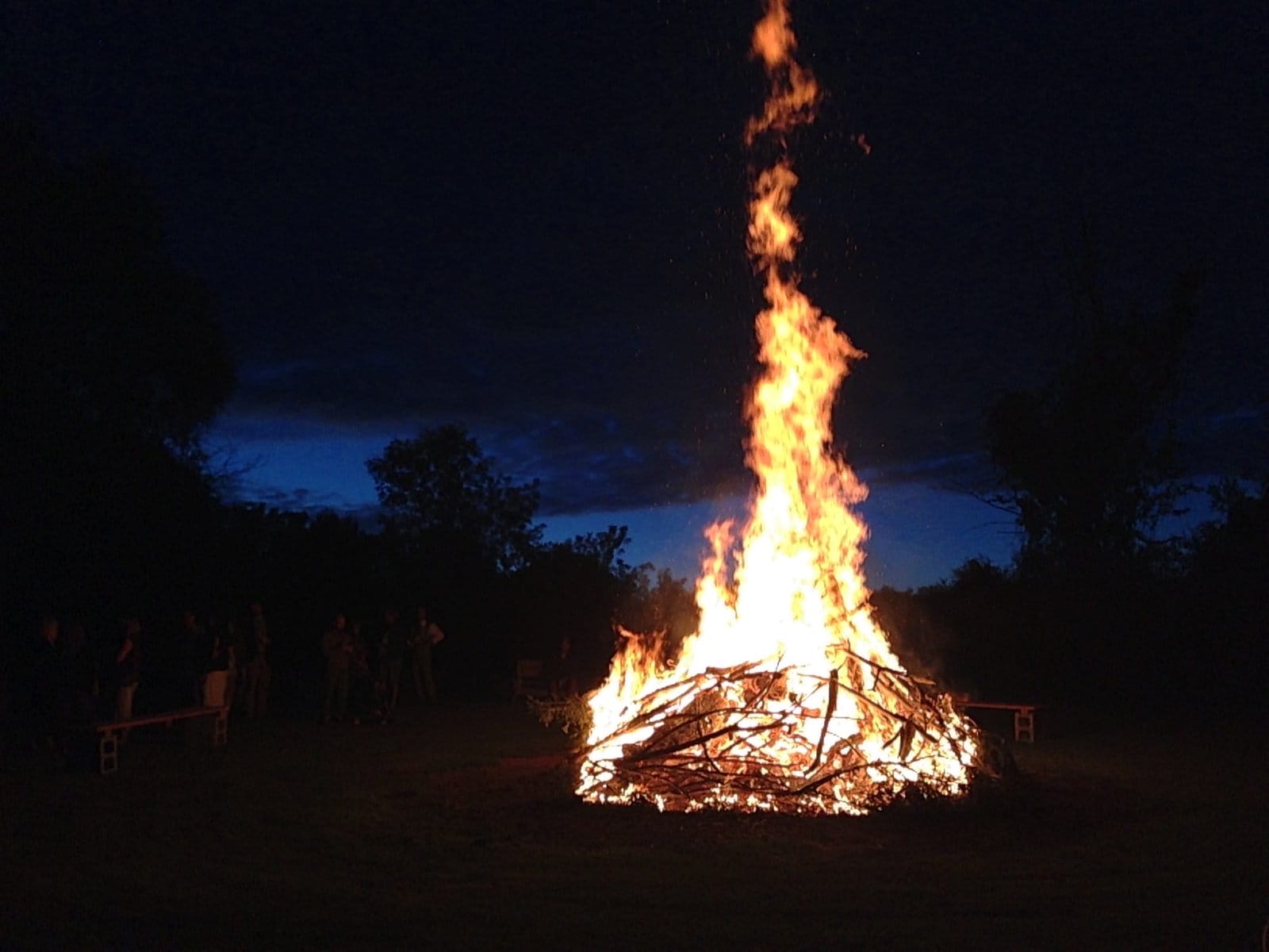 Bonfire in the country