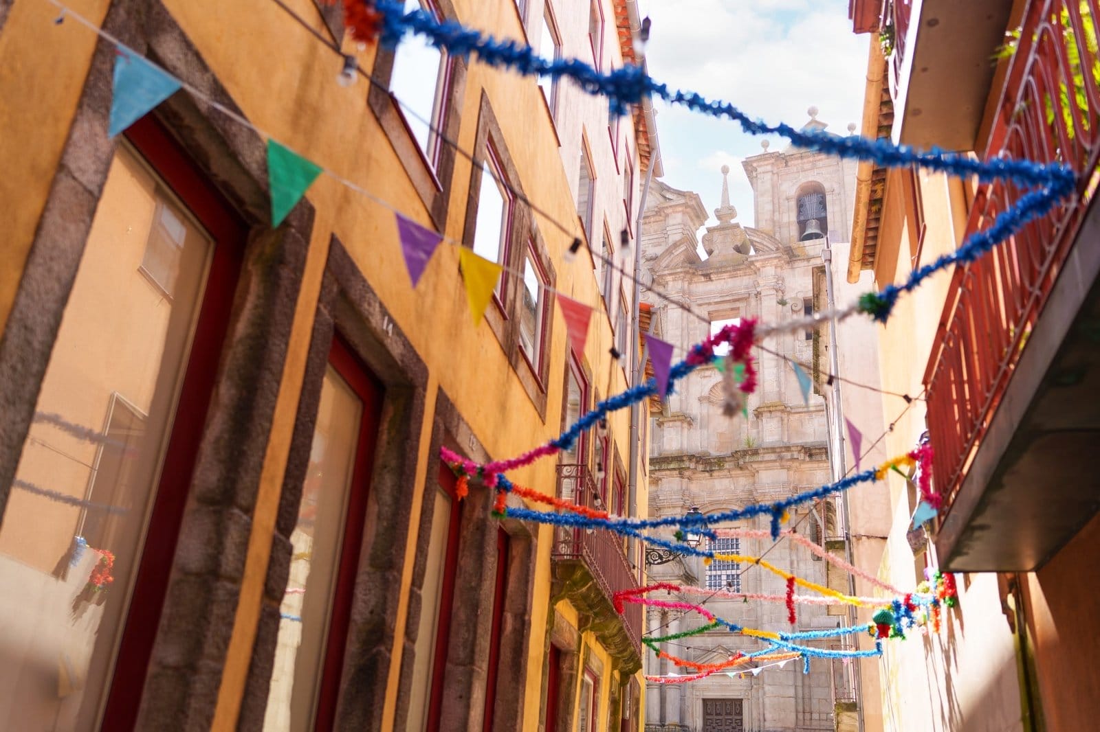 Streets of Porto decorated during the San Juan festivities